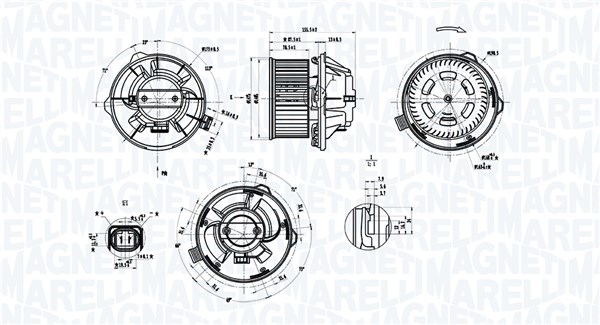Ventilator habitaclu potrivit CITROEN C5 I, C5 I/KOMBI 1.8-3.0 03.01-08.04 [2]