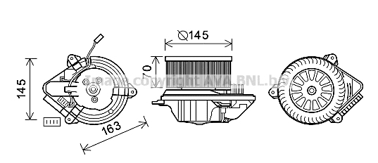 Ventilator habitaclu potrivit CITROEN XM; PEUGEOT 605 2.0-3.0 05.89-10.00