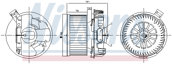 Ventilator habitaclu potrivit DACIA DUSTER, DUSTER SUV, LOGAN, LOGAN EXPRESS, LOGAN MCV, SANDERO; RENAULT DUSTER, LOGAN I, TWINGO II, WIND 1.2-1.6LPG 09.04-