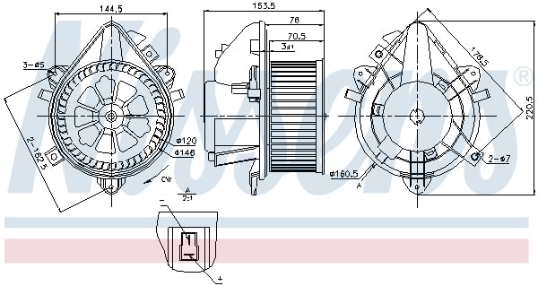 Ventilator habitaclu potrivit FIAT DOBLO, DOBLO MINIVAN, PUNTO 1.2-1.9D 09.99-