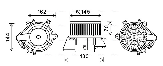 Ventilator habitaclu potrivit FIAT DOBLO, DOBLO MINIVAN, PUNTO, PUNTO HATCHBACK 1.2-1.9D 09.99-