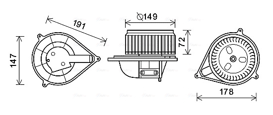 Ventilator habitaclu potrivit FIAT DUCATO 1.9D-2.8D 03.94-