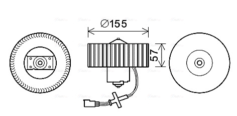 Ventilator habitaclu potrivit FORD COURIER, FIESTA IV, FIESTA HATCHBACK, FIESTA MINIVAN, KA, PUMA, STREET KA; MAZDA 121 III, 121 III HATCHBACK 1.25-1.8D 08.95-11.08