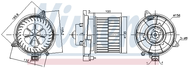 Ventilator habitaclu potrivit FORD FIESTA V, FUSION 1.25-2.0 11.01-12.12