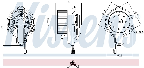 Ventilator habitaclu potrivit FORD FOCUS IV, KUGA III 1.0-2.5H 01.18-