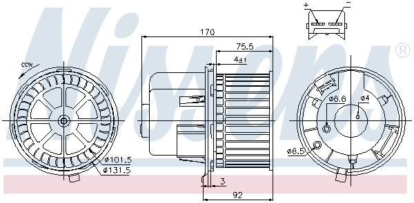 Ventilator habitaclu potrivit FORD TRANSIT, TRANSIT TOURNEO 2.0-3.2D 06.94-12.14