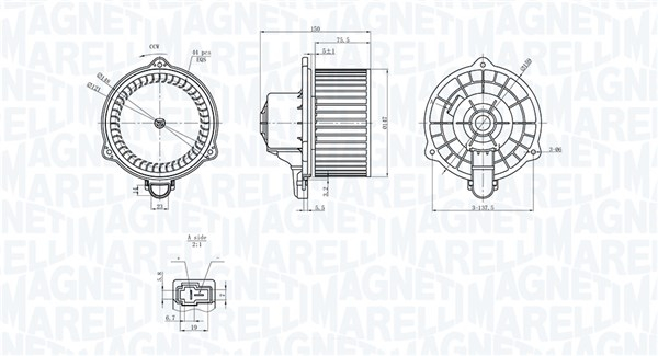Ventilator habitaclu potrivit HYUNDAI ACCENT II, GETZ 1.1-1.6 01.00-12.10 [2]