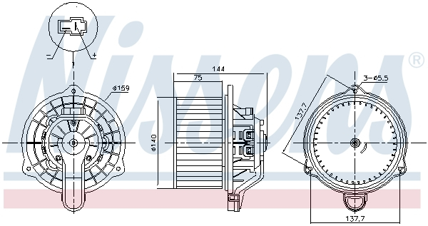 Ventilator habitaclu potrivit HYUNDAI BAYON, I20 ACTIVE, I20 II, I20 III 1.0-1.4D 11.14-