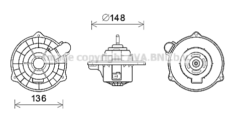 Ventilator habitaclu potrivit HYUNDAI I10 I, I10 II 1.0-1.2 01.08-12.17