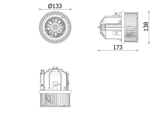 Ventilator habitaclu potrivit LAND ROVER DISCOVERY SPORT, RANGE ROVER EVOQUE 1.5H-2.2D dupa 2011 [2]