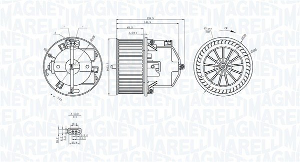 Ventilator habitaclu potrivit LAND ROVER RANGE ROVER EVOQUE 2.0D 06.15-12.19