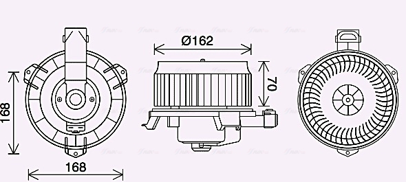 Ventilator habitaclu potrivit LEXUS GX; TOYOTA 4 RUNNER IV, LAND CRUISER PRADO 3.0D 4.0 4.7 11.01-12.10