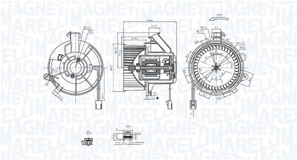 Ventilator habitaclu potrivit MERCEDES AMG GT (C190), AMG GT (R190), C (C204), C T-MODEL (S204), C (W204), CLS (C218), CLS SHOOTING BRAKE (X218), E (A207), E (C207) 1.6-6.2 01.07-