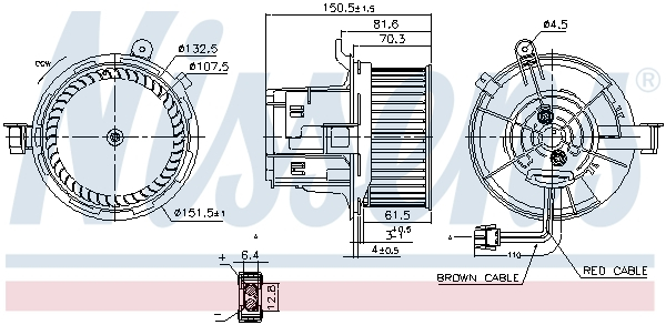 Ventilator habitaclu potrivit MERCEDES C T-MODEL (S204), C (W204), E (A207), E (C207), E T-MODEL (S212), E (W212), SLS AMG (C197), SLS AMG (R197) 1.6-6.2 01.07-