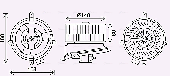 Ventilator habitaclu potrivit MERCEDES C (W202) 1.8-3.6 03.93-05.00
