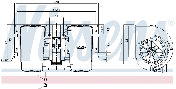 Ventilator habitaclu potrivit MERCEDES SPRINTER 3,5-T (B906), SPRINTER 3,5-T (B907), SPRINTER 3,5-T (B907, B910), SPRINTER 3-T (B906), SPRINTER 3-T (B907), SPRINTER 3-T (B910, B907) 1.8-3.5 06.06-