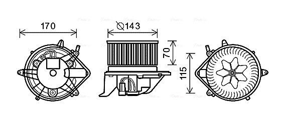 Ventilator habitaclu potrivit MINI (R56), (R57), (R58), (R59), CLUBMAN (R55), CLUBVAN (R55), COUNTRYMAN (R60), PACEMAN (R61) 1.4-2.0D 09.06-10.16
