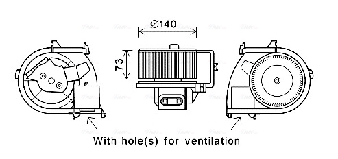 Ventilator habitaclu potrivit RENAULT CLIO II, CLIO II HATCHBACK 1.2-3.0 09.98-