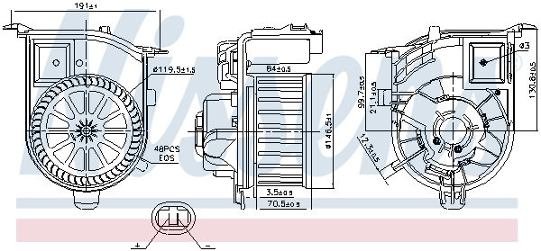 Ventilator habitaclu potrivit RENAULT CLIO II, THALIA I, THALIA II 1.2-3.0 02.98-