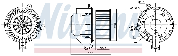 Ventilator habitaclu potrivit RENAULT ESPACE V, TWINGO III; SMART FORFOUR, FORTWO 0.9-Electric 07.14-