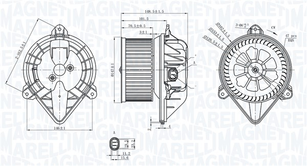 Ventilator habitaclu potrivit RENAULT MEGANE I, MEGANE I CLASSIC, MEGANE I COACH 1.4-2.0 01.96-08.03