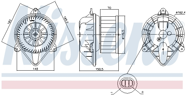 Ventilator habitaclu potrivit RENAULT MEGANE I, MEGANE I CLASSIC, MEGANE I COACH 1.4-2.0 08.95-08.03