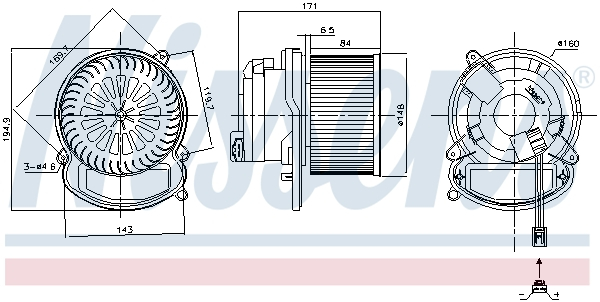 Ventilator habitaclu potrivit RENAULT MEGANE IV 1.2-1.8 11.15-