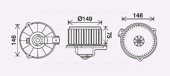 Ventilator habitaclu potrivit TOYOTA AVENSIS, CARINA E VI, COROLLA, COROLLA VERSO 1.4-2.4 04.92-03.09