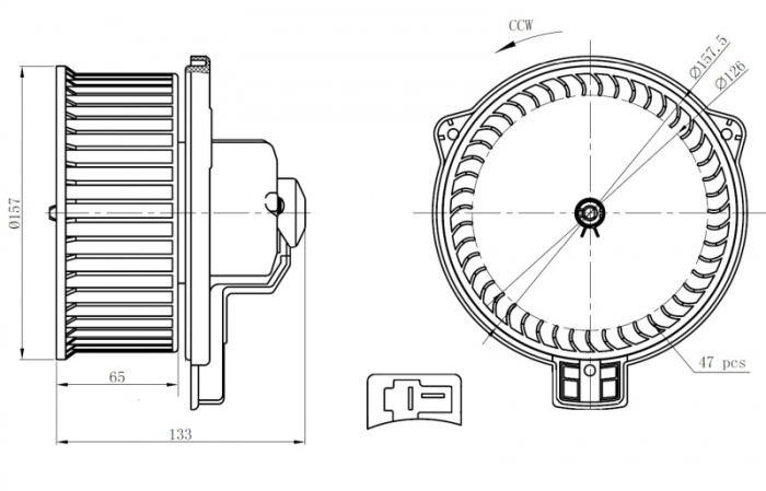 Ventilator habitaclu potrivit TOYOTA LAND CRUISER 90 2.7 3.0D 3.4 06.95-12.02