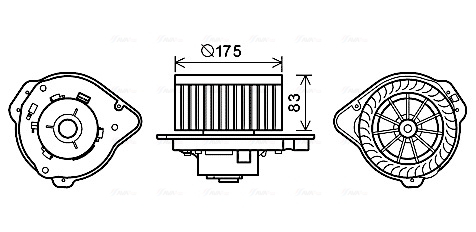 Ventilator habitaclu potrivit VOLVO C70 I, S70, V70 I, XC70 I 2.0-2.5D 12.95-08.07