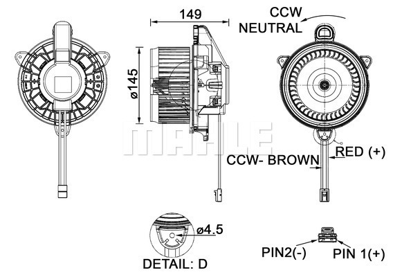 Ventilator habitaclu potrivit VOLVO XC40 1.5 2.0 2.0D 10.17-