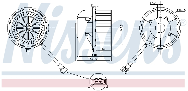 Ventilator habitaclu potrivit VW TRANSPORTER IV 1.9D-2.8 07.90-06.03