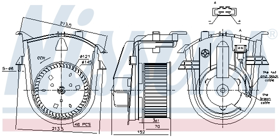 Ventilator habitaclu SEAT AROSA, CORDOBA, CORDOBA VARIO, IBIZA II, INCA; VW CADDY II, GOLF III, GOLF IV, POLO, POLO CLASSIC, VENTO 1.0 intre 1991-2004