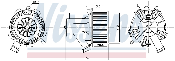 Ventilator habitaclu SMART FORTWO 0.8D 1.0 Electric dupa 2007