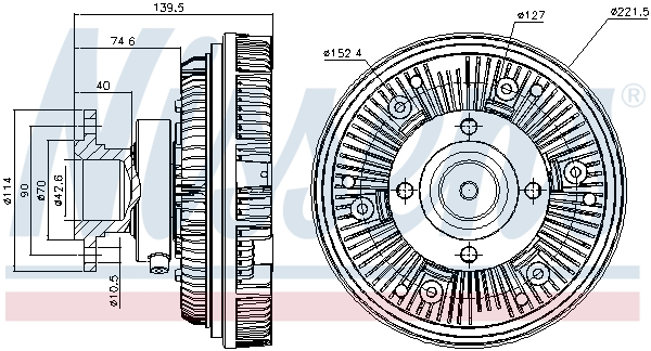 Ventilator potrivit MAN E2000, F2000, TGX I D2676LF05-D2866LF39 dupa 1994 (numar pini: 2, cu sirma) [3]