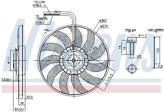 Ventilator radiator AUDI A4, A6; SEAT EXEO, EXEO ST 1.6-2.0D intre 2000-2013