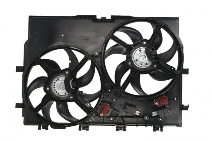 Ventilator radiator potrivit FIAT DUCATO 2.0D-3.0D dupa 2006 - (cu carcasa, dublu) [2]