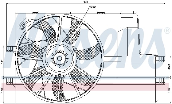 Ventilator radiator (cu carcasa) MERCEDES Clasa A (W168) 1.4 1.6 1.7D intre 1997-2004