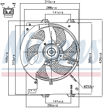 Ventilator radiator (cu carcasa) MG MG ZR, MG ZS; ROVER 200, 25, 400, 45 1.1-2.5 intre 1992-2005