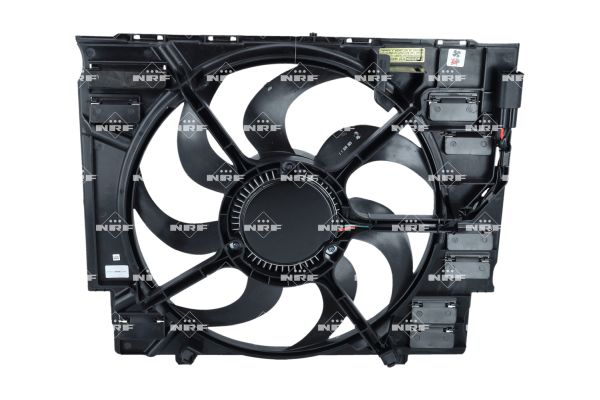 Ventilator radiator potrivit BMW 5 (E60), 5 (E61), 6 (E63), 6 (E64) 2.0D/2.5D/3.0D 2002-2010 (cu carcasa) [2]