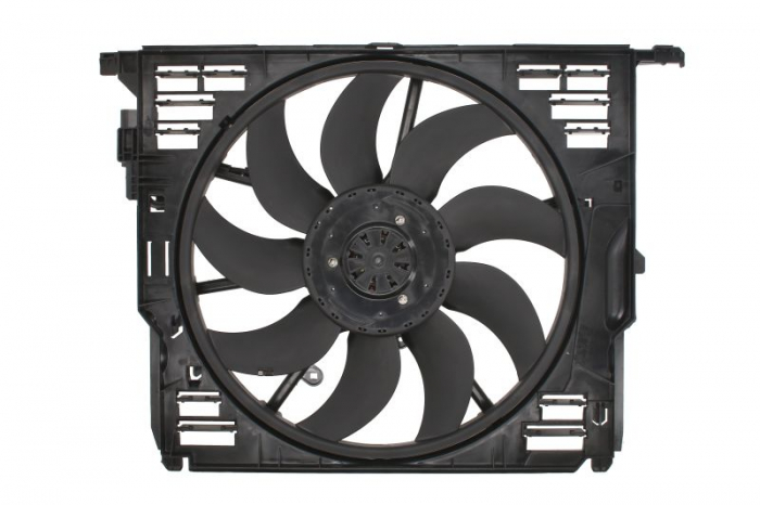 Ventilator radiator (cu carcasa) potrivit BMW 5 (F10), 5 (F11), 5 GRAN TURISMO (F07), 6 (F12), 6 (F13), 6 GRAN COUPE (F06), 7 (F01, F02, F03, F04) 3.0 3.0D 3.0H 02.08-10.18