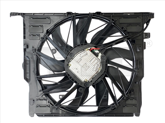 Ventilator radiator (cu carcasa) potrivit BMW 5 (F10), 5 (F11), 5 GRAN TURISMO (F07), 6 (F12), 6 (F13), 6 GRAN COUPE (F06), 7 (F01, F02, F03, F04) 3.0 3.0D 3.0H 02.08-10.18