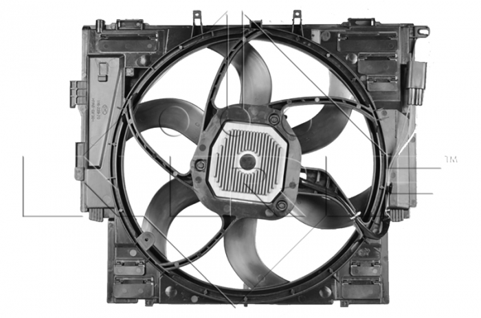 Ventilator radiator potrivit BMW Seria 5 (F10), 5 (F11) 1.6/2.0 2010-2017 - (cu carcasa) [3]