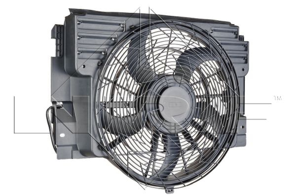 Ventilator radiator (cu carcasa) potrivit BMW X5 (E53) 3.0-4.8 01.00-10.06