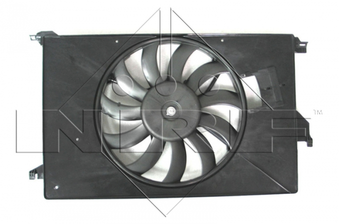 Ventilator radiator potrivit CADILLAC BLS; OPEL SIGNUM, VECTRA C, VECTRA C GTS; SAAB 9-3, 9-3X 1.6-2.2 dupa 2002 - (cu carcasa) [4]