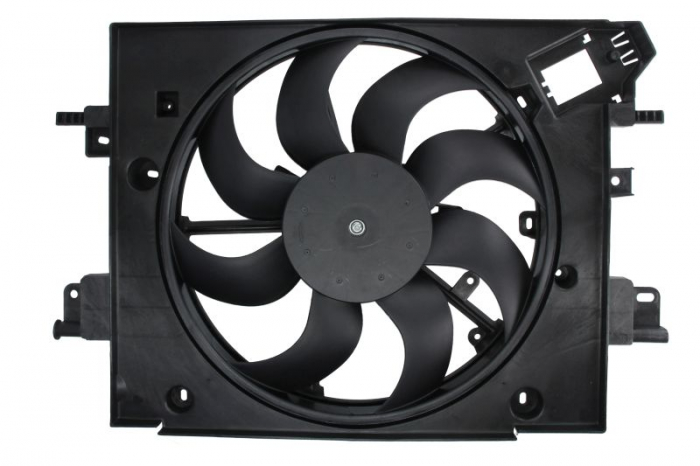 Ventilator radiator (cu carcasa) potrivit DACIA DOKKER, DOKKER MINIVAN, DUSTER, DUSTER SUV, LODGY; RENAULT CAPTUR I, DUSTER 1.0-2.0 04.10-