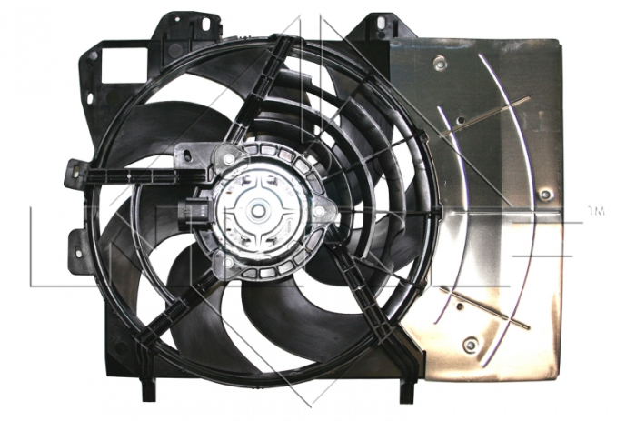 Ventilator radiator (cu carcasa) potrivit DS DS 3; CITROEN C2, C2 ENTERPRISE, C3 AIRCROSS II, C3 I, C3 II, C3 III, C3 PICASSO, C4 CACTUS, C-ELYSEE, DS3; PEUGEOT 1007, 2008 I 1.0-1.6LPG 02.02-