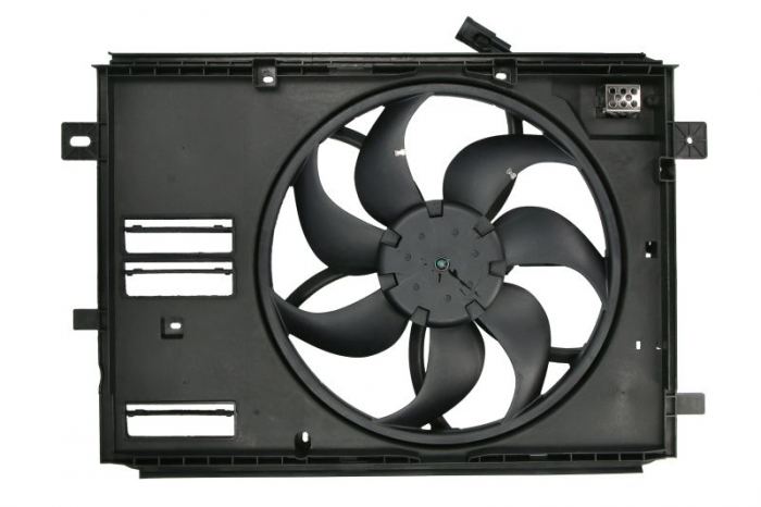 Ventilator radiator (cu carcasa) potrivit DS DS 4 II, DS 7; CITROEN BERLINGO, BERLINGO MINIVAN, C4 GRAND PICASSO II, C4 PICASSO II, C4 SPACETOURER, C5 AIRCROSS, C5 X, GRAND C4 SPACETOURER 1.2-Electric