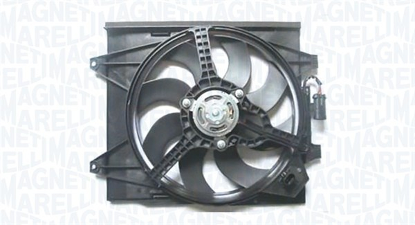 Ventilator radiator (cu carcasa) potrivit FIAT 500 1.2 1.3D 1.4 07.07-