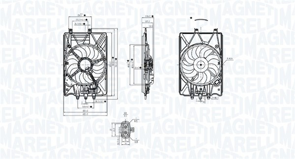 Ventilator radiator potrivit FIAT 500L 0.9-1.6D dupa 2012 (cu carcasa) [2]
